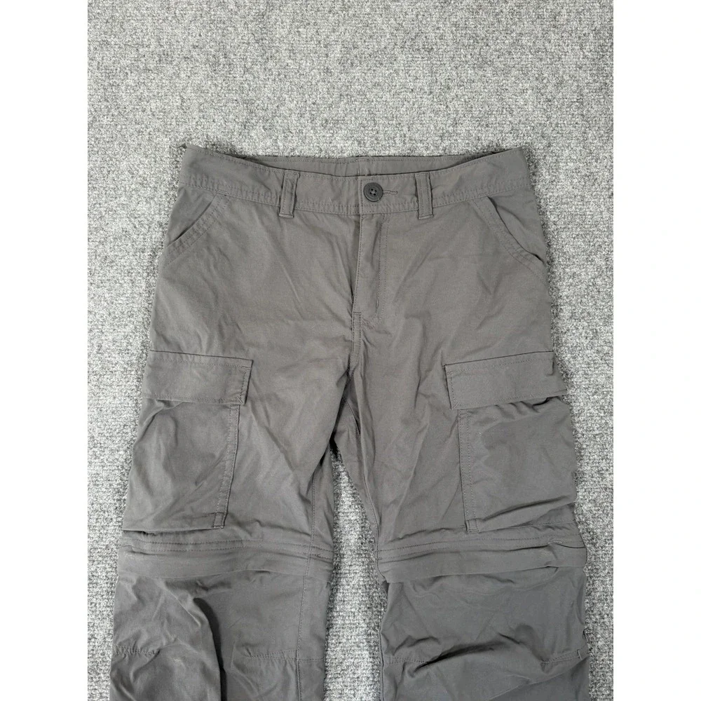 REI Co-op Boys Convertible Cargo Hiking Pants Stretch Outdoor Gray Medium Nylon